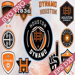 Bundle 12 Styles MLS Houston Dynamo Soccer Team svg, Houston Dynamo svg, MLS Teams svg, MLS Svg, Png, Dxf, Eps, Instant