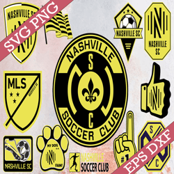 Bunlde 12 Styles MLS Nashville SC Soccer Team svg, Nashville SC svg, MLS Teams svg, MLS Svg, Png, Dxf, Eps, Instant Down