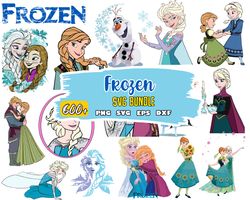 Frozen SVG, Frozen Svg Bundle, Anna Svg, Olaf Svg, Frozen Silhouette, Frozen Clipart, Instant Download