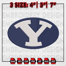 BYU Cougars Embroidery file, NCAAF teams Embroidery Designs, College Football, Machine Embroidery