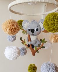 Koala baby mobile, mobile Australia, koala nursery, Australia nursery
