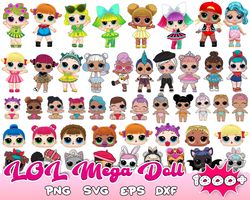 Mega Bundle Lol Doll Svg, Lol Doll Svg, Baby Dolls Svg, Png Dxf Eps Digital File