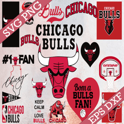 Bundle 32 Files Chicago Bulls Basketball Team svg, Chicago Bulls svg, NBA Teams Svg, NBA Svg, Png, Dxf, Eps, Instant Dow