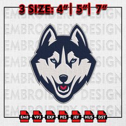 UConn Huskies Embroidery file, NCAAF teams Embroidery Designs, College Football, Machine Embroidery