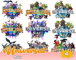 Universal Studios Bundle Png, Universal Studios Png, Squad Vacation Png, Instant Download