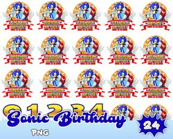 Sonic the Hedgehog Birthday Png, Sonic Birthday Party Png, Birthday Family  Png Digital