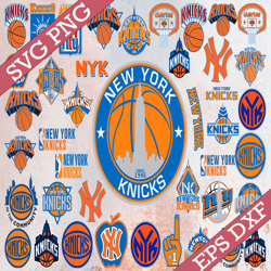 Bundle 42 Files New York Knicks National Basketball Team svg, New York Knicks National svg, NBA Teams Svg, NBA Svg, Png,