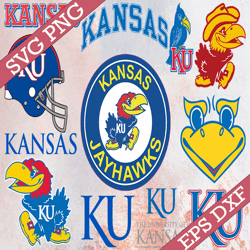Bundle 12 Files Kansas Jayhawks Football Team svg, Kansas Jayhawks svg, N C A A Teams svg, N C A A Svg, Png, Dxf, Eps