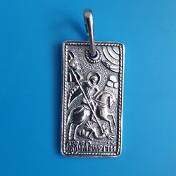 George the Victorious Christian handmade medallion pendant free shipping