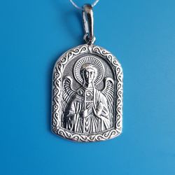 Guardian Angel Christian handmade medallion pendant free shipping