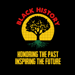 Honoring Past Inspiring Future Black History Month SVG, DxF, Png in 1 Zipped For Cricut, cutfile, Silhouette, Honoring