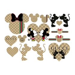Gucci Mickey Love Bundle Svg, Gucci Logo Svg, Gucci Logo Svg, Fashion Logo Svg, File Cut Digital Download