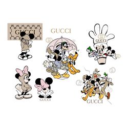 Gucci Mickey Bundle Svg, Gucci Logo Svg, Gucci Logo Svg, Fashion Logo Svg, File Cut Digital Download