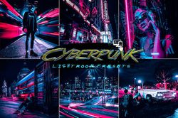 Cyber Punk Mobile Premium Neon Lightroom Desktop Presets - Instagram, nostalgia, vaporwave, nightlife presets