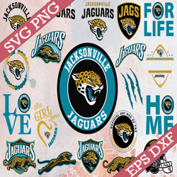 Bunlde 20 Files Jacksonville Jaguars Football team Svg, Jacksonville Jaguars Svg, NFL Teams svg, NFL Svg, Png, Dxf, Eps