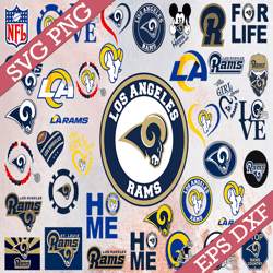 Bundle 39 Files Los Angeles Rams Football team Svg, Los Angeles Rams Svg, NFL Teams svg, NFL Svg, Png, Dxf, Eps, Instant