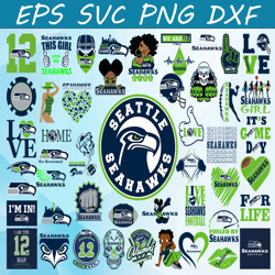 Bundle 50 Files Seattle Seahawks Football Teams Svg, Seattle Seahawks svg, NFL Teams svg, NFL Svg, Png, Dxf, Eps