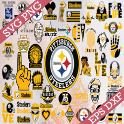 Bundle 50 Files Pittsburgh Steelers Football Teams Svg, Pittsburgh Steelers svg, NFL Teams svg, NFL Svg, Png, Dxf, Eps