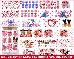 Valentine Cartoon Png Glass Can, Happy Valentine 16oz Libbey Glass Wrap Png, Valentine Stitch Png, Funny Valentine Png,