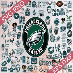 Bundle 91 Files Philadelphia Eagles Football Team Svg, Philadelphia Eagles Svg, NFL Teams svg, NFL Svg, Png, Dxf, Eps