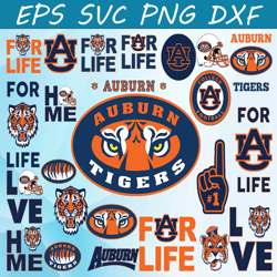 Bundle 24 Auburn Tigers Football Svg Bundle, N C A A SVG, Sport Svg, Auburn Tigers Svg, Auburn Tigers Logo