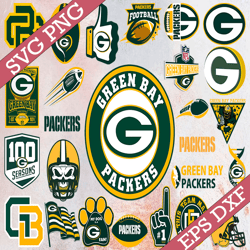 Bundle 26 Files Green Bay Packers Football team Svg, Green Bay Packers Svg, NFL Teams svg, NFL Svg, Png, Dxf, Eps, Insta