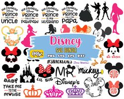 Disney Bundle svg, Fun Disney bundle, Disney svg bundle, Big bundle SVG and for cricut files, Clipart Svg