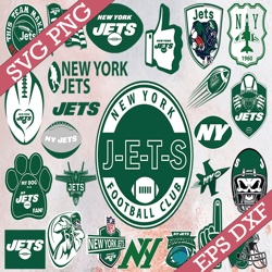 Bundle 25 Files New York Jets Football team Svg, New York Jets Svg, NFL Teams svg, NFL Svg, Png, Dxf, Eps, Instant Downl