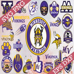 Bundle 26 Files Minnesota Vikings Football team Svg, Minnesota Vikings Svg, NFL Teams svg, NFL Svg, Png, Dxf, Eps, Insta