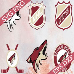 Bundle 6 Files Arizona Coyotes Hockey Team Svg, Arizona Coyotes svg, NHL Svg, NHL Svg, Png, Dxf, Eps, Instant Download