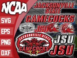 Jacksonville State Gamecoc SVG bundle , NCAA svg, logo NCAA bundle svg eps dxf png , digital Download , Instant Download