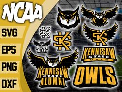 Kennesaw State Owls SVG bundle , NCAA svg, logo NCAA bundle svg eps dxf png , digital Download , Instant Download