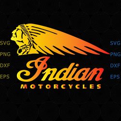 Indian Biker Ringer Motorcycles Motorbike svg, png, dxf vector for cricut