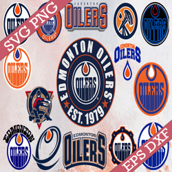 Bundle 15 Files Edmonton Oilers Hockey Team Svg, Edmonton Oilers svg, NHL Svg, NHL Svg, Png, Dxf, Eps, Instant Download