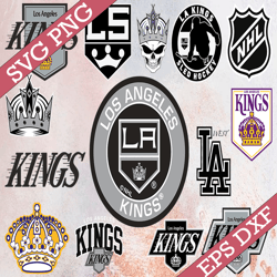 Bundle 14 Files Los Angeles Kings Hockey Team Svg, Los Angeles Kings svg, NHL Svg, NHL Svg, Png, Dxf, Eps, Instant Downl