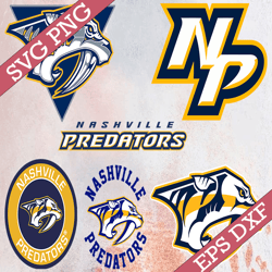 Bundle 6 Files Nashville Predators Hockey Team Svg, Nashville Predators Svg, NHL Svg, NHL Svg, Png, Dxf, Eps, Instant Do