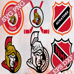 Bundle 6 Files Ottawa Senators Hockey Team Svg, Ottawa Senators Svg, NHL Svg, NHL Svg, Png, Dxf, Eps, Instant Download