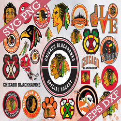 Bundle 28 Files Chicago Blackhawks Hockey Team Svg, Chicago Blackhawks Svg, NHL Svg, NHL Svg, Png, Dxf, Eps, Instant Dow