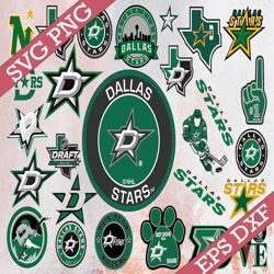 Bundle 27 Files Dallas Stars Hockey Team Svg, Dallas Stars Svg, NHL Svg, NHL Svg, Png, Dxf, Eps, Instant Download