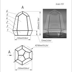 Project 179. Stained glass printable pattern. Brillant3d