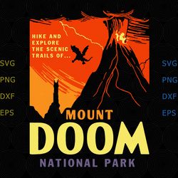 Mount Doom National Park Svg, Silhouette Cricut Svg Dxf Png File