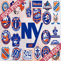 Bundle 24 Files New York Islanders Hockey Team Svg, New-York, New York Islanders Svg, NHL Svg, NHL Svg, Png, Dxf, Eps