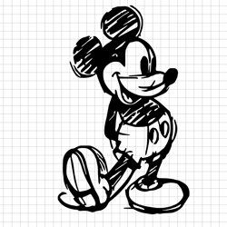 Mickey svg, Disney Mickey svg, Disney Mickey Sketch SVG, png, dxf, vector file for cricut