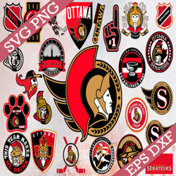 Bundle 25 Files Ottawa Senators Hockey Team Svg, Ottawa Senators Svg, NHL Svg, NHL Svg, Png, Dxf, Eps, Instant Download