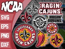 Louisiana Ragin Cajuns SVG bundle , NCAA svg, logo NCAA bundle svg eps dxf png , digital Download , Instant Download