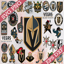 Bundle 30 Files Vegas Golden Knights Hockey Team Svg, Vegas Golden Knights Svg, NHL Svg, NHL Svg, Png, Dxf, Eps, Instant