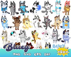 Bluey Bundle Svg, Cartoon Bundle Svg, Bluey Characters Svg, Bluey Tv Series SVG, Bluey Vector