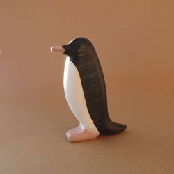 wooden pinguin toy - wooden animals figurines - wooden toys - arctic animals figurine - wood arctic animals toys