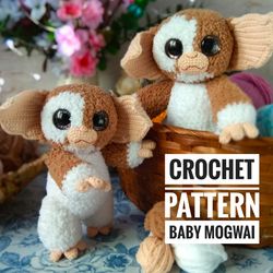 Crochet toy pattern Gizmo Mogwai, Amigurumi Gremlin