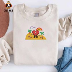 Bad Bunny Un Verano Sin Ti Embroidered Sweatshirt, Bad Bunny Embroidered Shirt, Embroidered Hoodie, Unisex T-Shirt